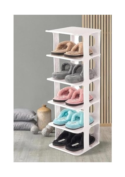Life 5 Katlı Plastik Beyaz Ayakkabı Rafı MIT1062 fiyatları