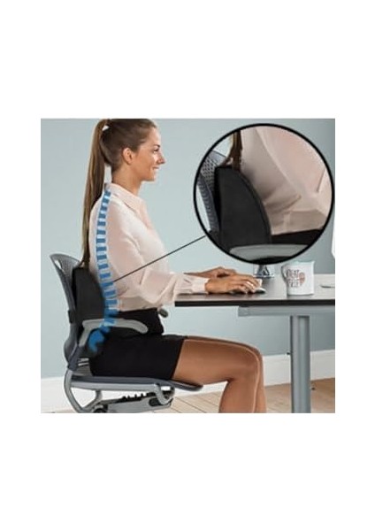 Visco Ortopedik Sandalye Bel Minderi Sırt Dayama Yastığı Visko Koltuk Bel Desteği modelleri