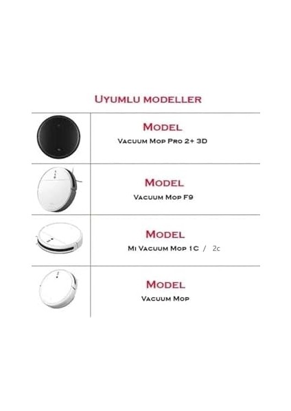 Mi Robot Popüler 1c Vacuum Mop Robot Süpürge Uyumlu Yenileme Seti
