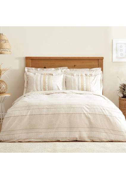 Home KEIRA Pamuk, Çift Kişilik Nevresim Takımı, Bej