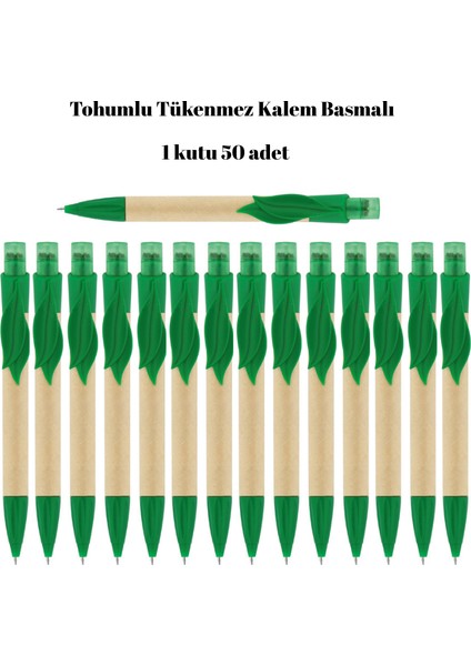 Geri Dönüşümlü Tohumlu Tükenmez Kalem 1 KUTU50 Adet fiyatları