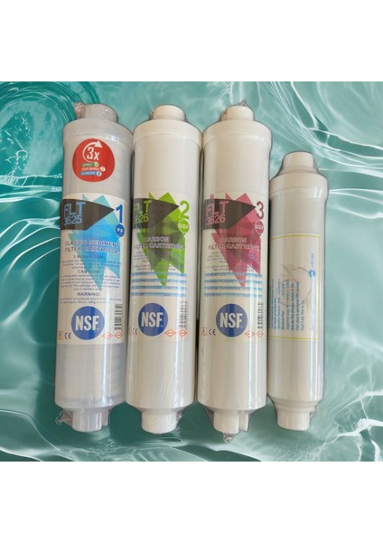 Nsf Onaylı 4’lü Su Arıtma Filtresi Seti – Tüm Kapalı Kasa Cihazlarla Uyumlu | 7 L Dirsek + 1 T Dirsek