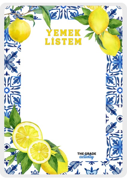 Yaz Sil Yemek Listesi Manyetik Buzdolabı Planlayıcı Magnetli Planlayıcı Buzdolabı Notluk