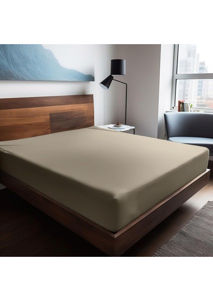 | Mix & Match | Plain | Pamuklu Ranforce 120 x 200 Tek Kişilik Çarşaf Bej