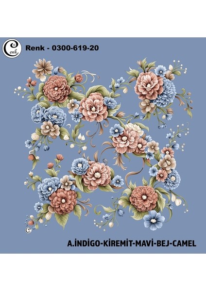 Desenli Oyalık Yazma - 0300-619 - Renk-20