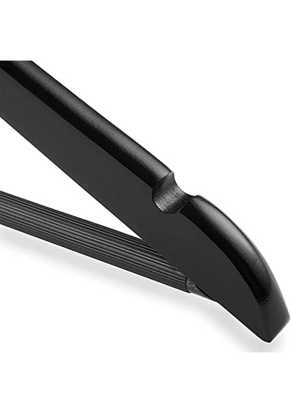 24 Adet Ahşap Görünümlü Plastik Askı, Siyah, Elbise Gömlek Pantolon Kıyafet Askısı Kalın Sağlam Malzeme fiyatları