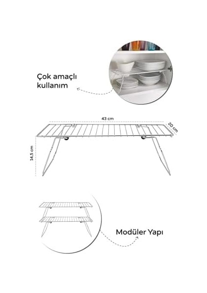 Life Metal Dolap Içi Düzenleyici Katlanabilir Raf MIT1098 fiyatları