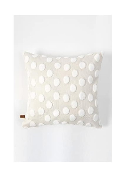 Jakarlı Kırlent 43 x 43 cm Point Ekru fiyatları