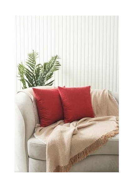 Home Kırmızı Sade Panorama Kırlent Kılıfı Çok Farklı Renk Seçeneğiyle, 50 x 50 fiyatları