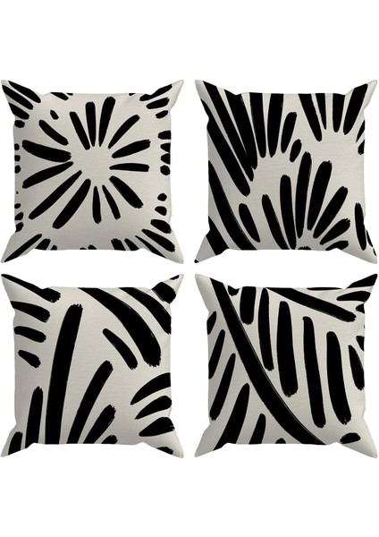 Abstract 4 Lü Kırlent Kılıfı Ds7