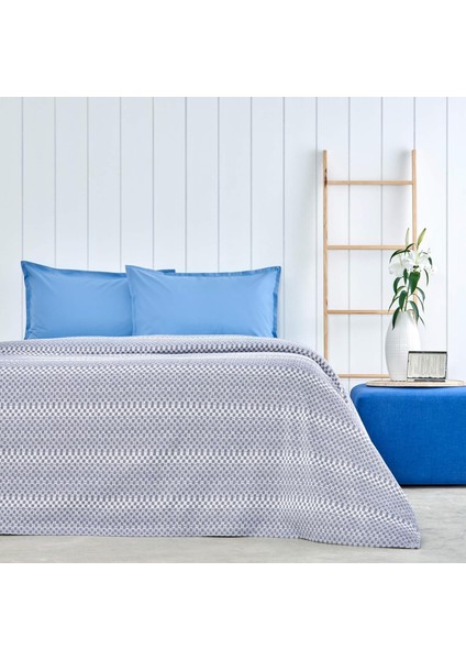 Loft DESENLI Pamuk Nevresim Takımı, Lacivert, Çift Kişilik