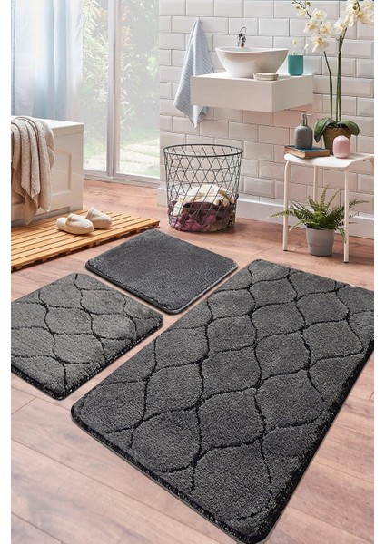 Home Infinitiy Antrasit 3lü Set Klozet Takımı