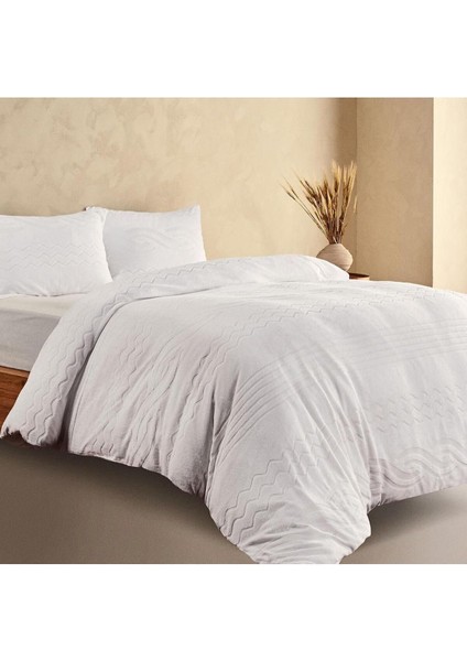 Claire Mariam Çift Kişilik Nevresim Seti Kırık Beyaz