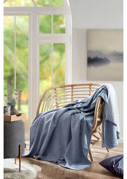 Floretta Dolce Çift Kişilik Pamuklu Battaniye 180 x 220 cm