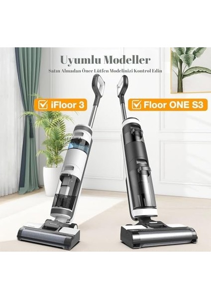 Ifloor 3, Floor One S3 Islak Kuru Dikey Şarjlı Süpürge ile Uyumlu Filtre Seti