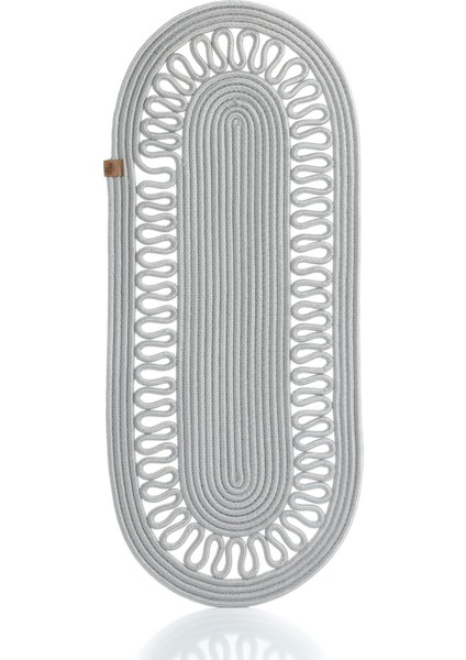 Jüt Dekoratif Runner - Bohem Masa Örtüsü, Sehpa Örtüsü, Amerikan Servis, 30 x 70 cm , Doğal ve Modern Tasarım (Gri)