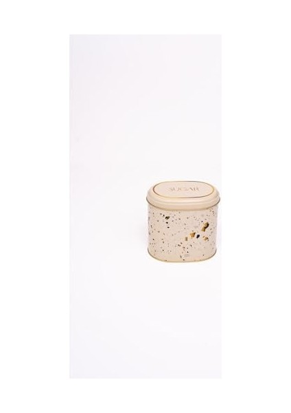 Terrazzo Cream Desenli Oval Metal Saklama Kabı 11X15 cm (Terrazzo Cream) fiyatları