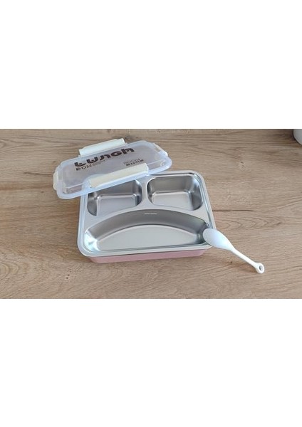 Hybrid Bento Box 800 ml - Bpa'sız Plastik Gövde, Paslanmaz Çelik Bölmeli Çok Amaçlı Yemek Kabı 2349 (Pembe) fiyatları