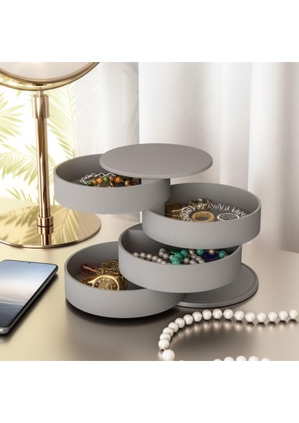 Takı Mücevher Aksesuar Düzenleyici Organizer (Gri)