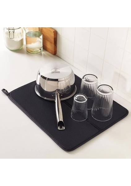 Bulaşık Kurutma Matı 44 x 36 cm Yıkanabilir ve Dayanıklı-Gri modelleri