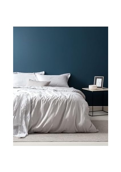 Coco Elicia King Size Çizgili Saten Nevresim Takımı, Açık Gri, 240 x 220 fiyatları