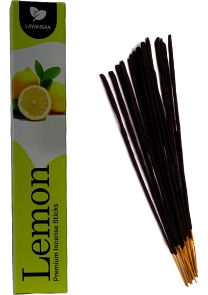 Lemon (Limon) Kokusu Özel Aroma Kokusu Agarbatti Arınma 20 Adet 1 Paket Çubuk Tütsü