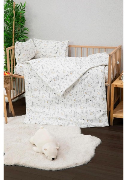 Happy Bebek Nevresim Takımı - Beyaz