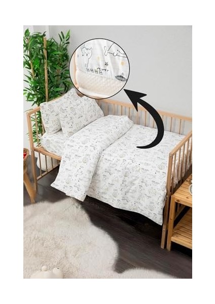 Happy Bebek Nevresim Takımı - Beyaz modelleri