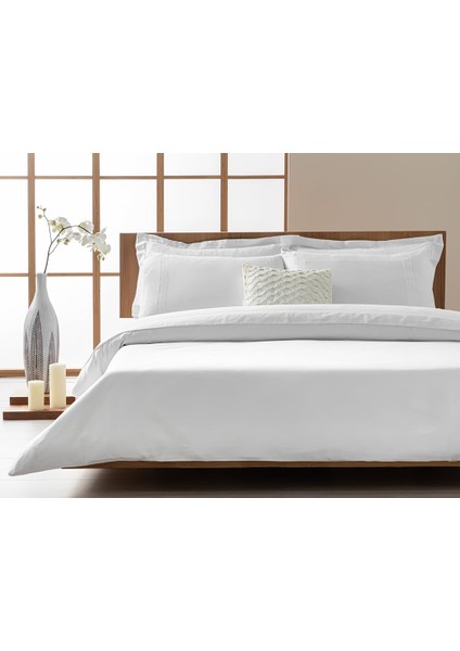 Home Modello Pamuk Saten Nakışlı King Size Nevresım Takımı 240 x 260 cm Beyaz