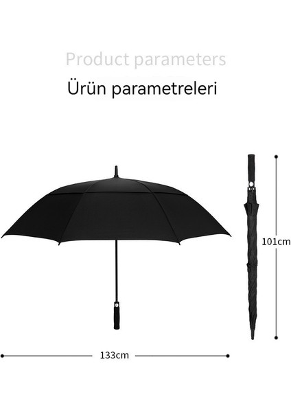 135CM Nefes Alabilen Golf Erkek Düz Şemsiye (Yurt Dışından) fiyatları