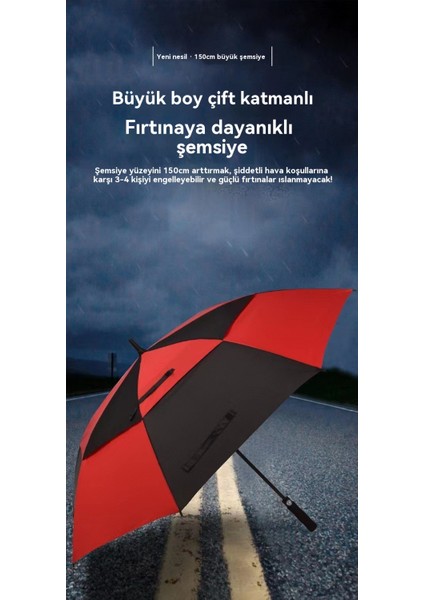 135CM Nefes Alabilen Golf Erkek Düz Şemsiye (Yurt Dışından) fırsatları