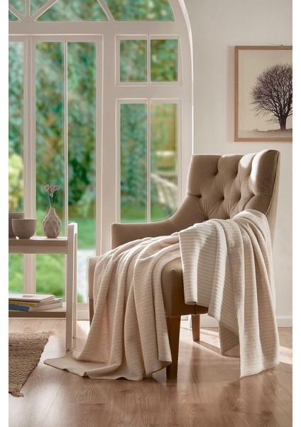 Floretta Dolce Tek Kişilik Pamuklu Battaniye 150 x 200 cm