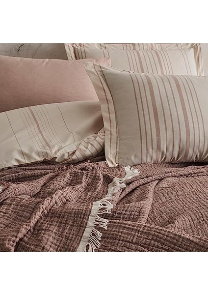 | Tissou | Çift KIŞILIK Pamuklu Muslin Pike Yatak Örtüsü Kahve fiyatları