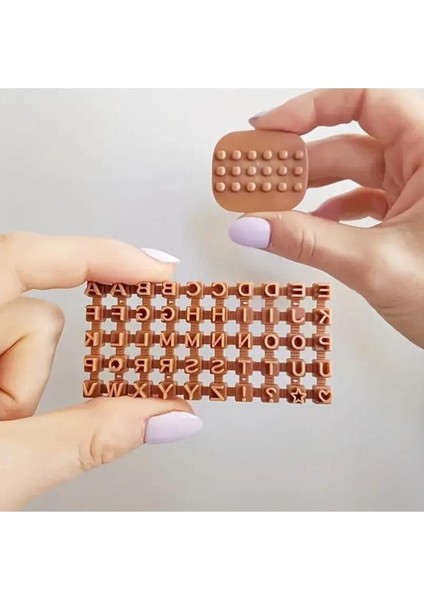 Kurabiye Bisküvi Hamur Kil Seramik 3D Baskı Alfabe Yazı Damga Seti modelleri