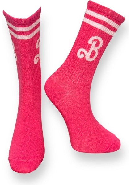 2'Li Sevgililer Günü Özel Tasarım Pembe Ve Kırmızı Kalp Tasarımlı Esnek Nem Alabilen Pamuklu Spor Soket Çoraplar fiyatları