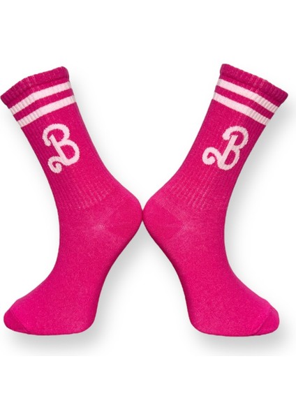 2'Li Sevgililer Günü Özel Tasarım Pembe Ve Kırmızı Kalp Tasarımlı Esnek Nem Alabilen Pamuklu Spor Soket Çoraplar modelleri