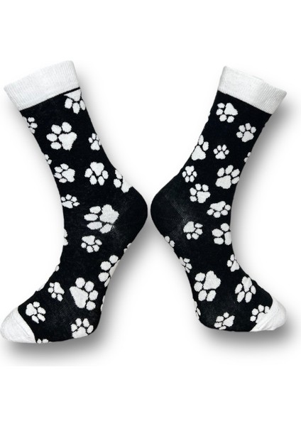 2'Li Sevimli Kedi Tasarımlı Ve Pati Izli Esnek Nem Alabilen Pamuklu Spor Soket Çoraplar indirimleri