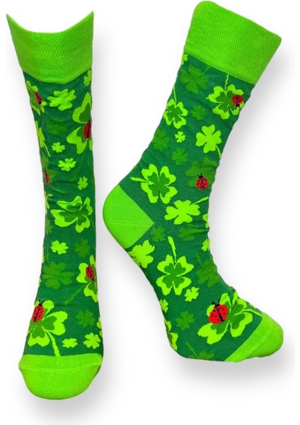 2'Li Yonca Ve Arı Tasarımlı Esnek Nem Alabilen Pamuklu Spor Soket Çoraplar fiyatları