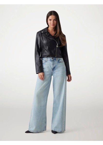 Clemence Pu Leather Jacket Kadın Siyah Ceket W5RL22WE480-JBLK fiyatları