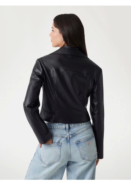 Clemence Pu Leather Jacket Kadın Siyah Ceket W5RL22WE480-JBLK modelleri