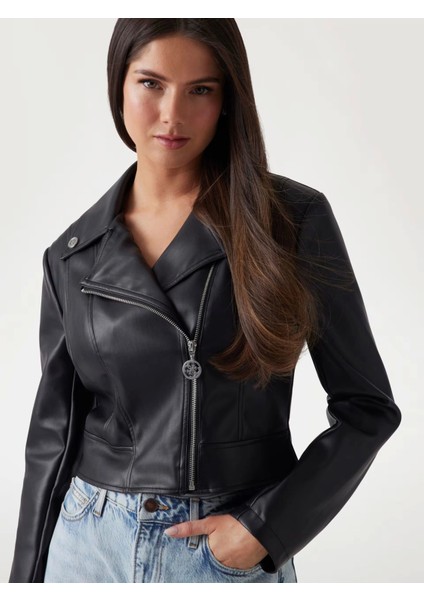 Clemence Pu Leather Jacket Kadın Siyah Ceket W5RL22WE480-JBLK fırsatları