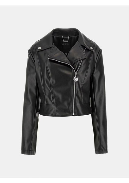 Clemence Pu Leather Jacket Kadın Siyah Ceket W5RL22WE480-JBLK indirimleri