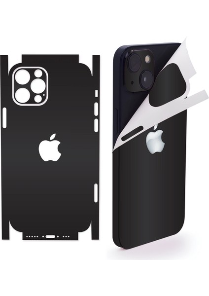 Apple iPhone 14 Pro Max Için 360 Full Arka Kaplama Koruma Sticker Kılıfsız Kullanım Için Mat Siyah