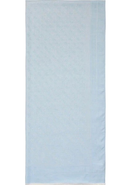 Kadın Mavi 4g Jakarlı Zamira Şal 80X180