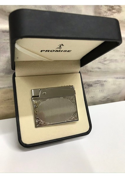 Promise Marka Gümüş Gri Gazlı Sarmaşık Desenli Kişiye Özel Çakmak modelleri