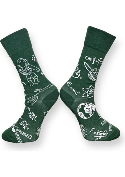 3'Lü Müzik, Uzay Ve Bilim Temalı Esnek Nem Alabilen Pamuklu Spor Soket Çoraplar fırsatları
