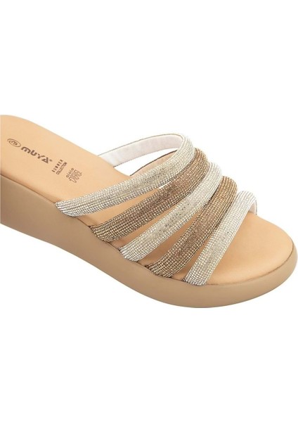 Laki Anatomik Taban Kadın Terlik Altın modelleri