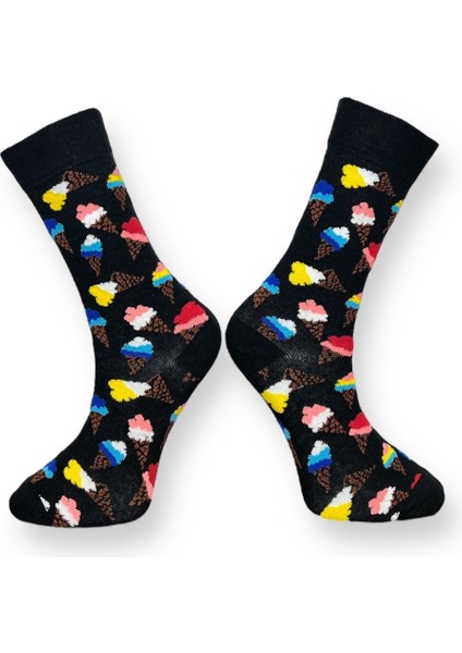 3'Lü Dondurma Ve Karakter Temalı Esnek Nem Alabilen Pamuklu Spor Soket Çoraplar fiyatları