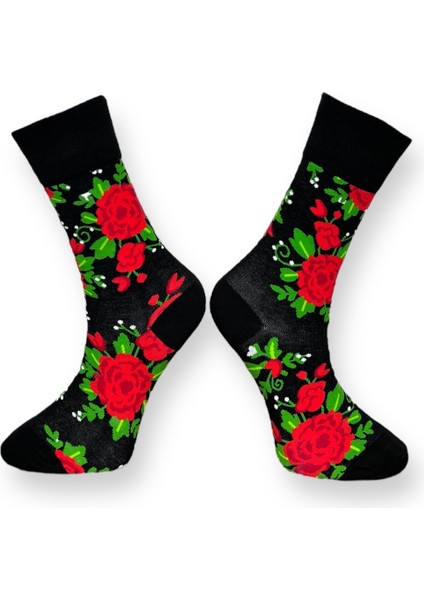 3'Lü Doğa Temalı Kuş Ve Yaprak Tasarımlı Esnek Nem Alabilen Pamuklu Spor Soket Çoraplar modelleri