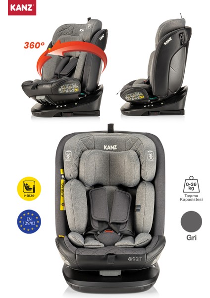 Orbit I-Size Oto Koltuğu Gri